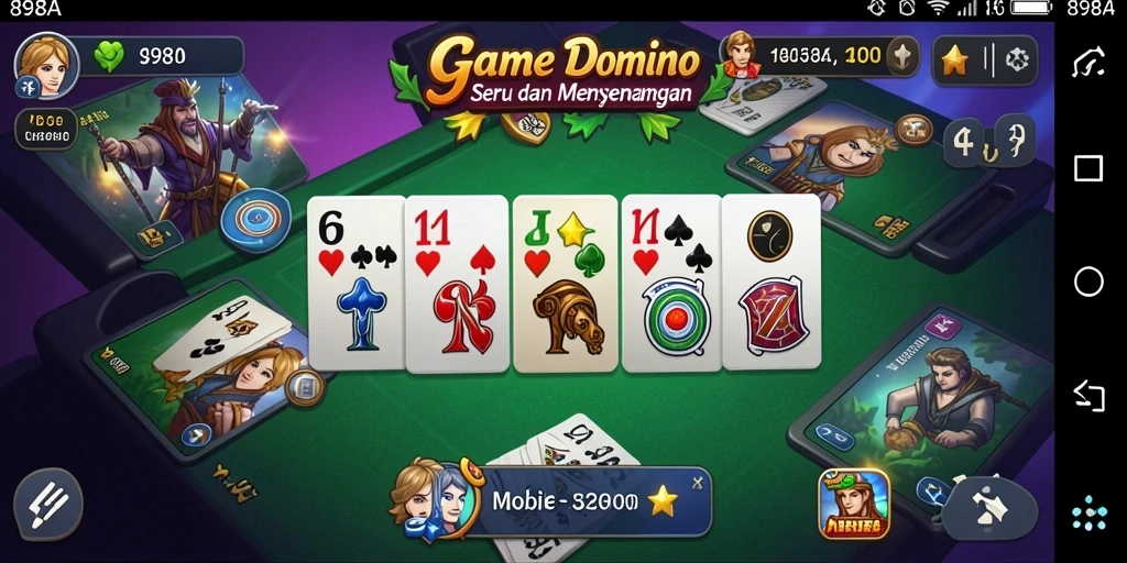 Screenshot gameplay Domino yang menampilkan keseruan bermain 898A.