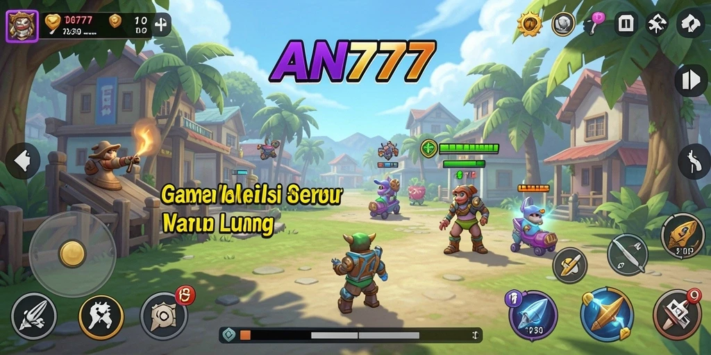 Tampilan gameplay AN777 yang menarik dan penuh warna.