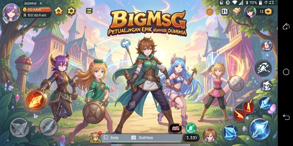 Tampilan gameplay BIGMSG yang seru dan penuh aksi.