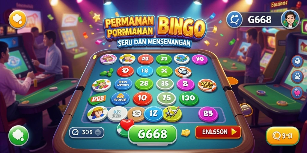 Tampilan screenshot G668 menunjukkan keseruan gameplay Bingo yang menarik.
