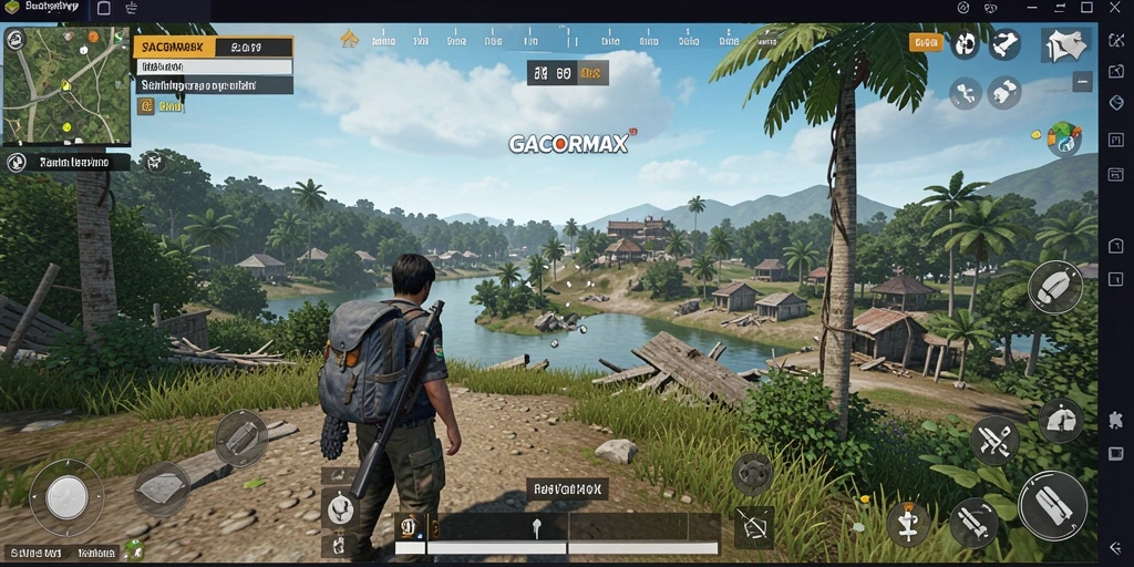 Tampilan gameplay GACORMAX dengan interaksi karakter yang menarik.