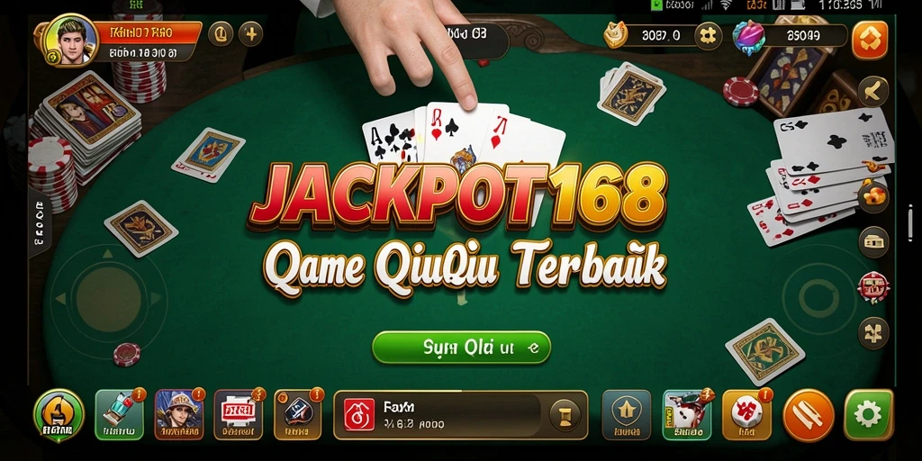 Tampilan seru dari gameplay QiuQiu di JACKPOT168.