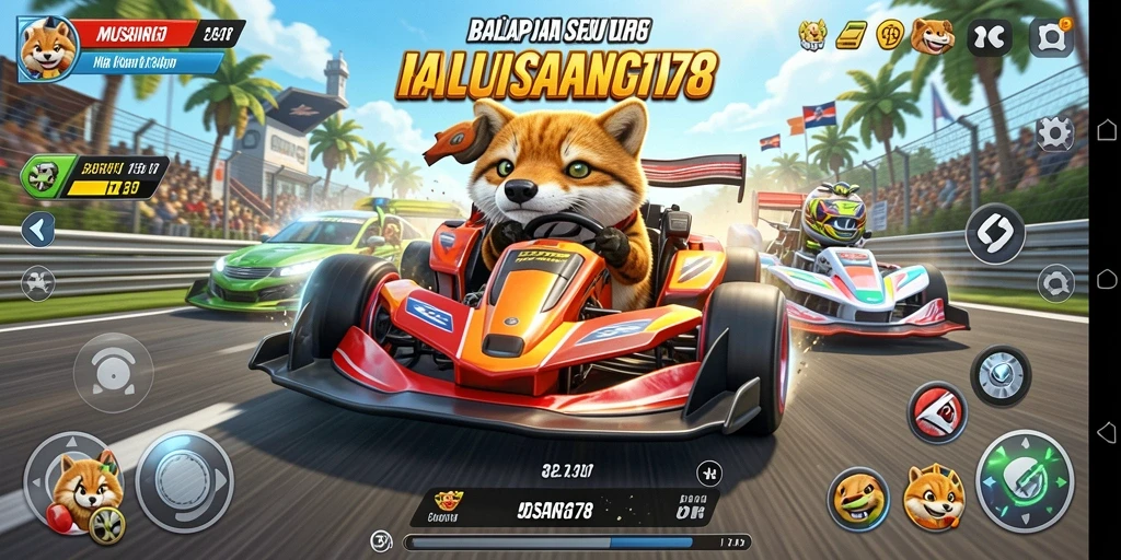 Gameplay seru saat balapan di jalanan kota.