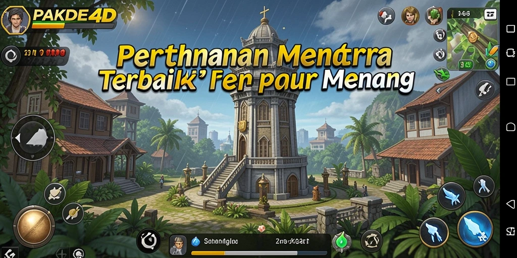Gameplay seru PAKDE4D dengan menara yang beragam.