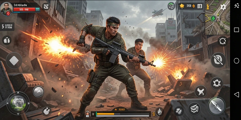 Gameplay Y89 yang menegangkan dengan berbagai karakter aksi.